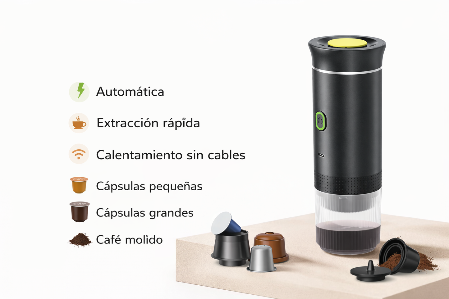 Cafetera portátil 3 en 1