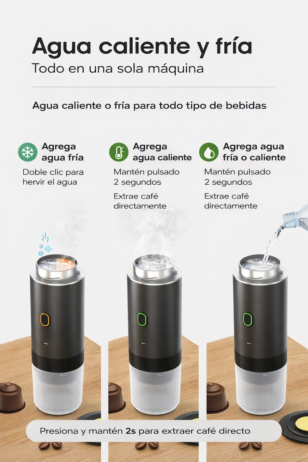 Cafetera portátil 3 en 1